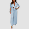 Danique | Effen geplooide jumpsuit voor dames