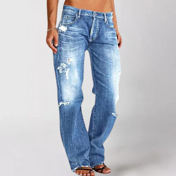 Dinte |  Losse wijde denim jeans voor dames