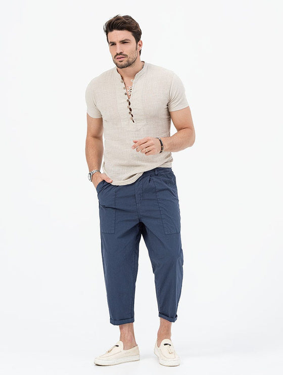 Arie | Henley t-shirt in zand