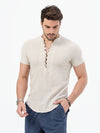 Arie | Henley t-shirt in zand