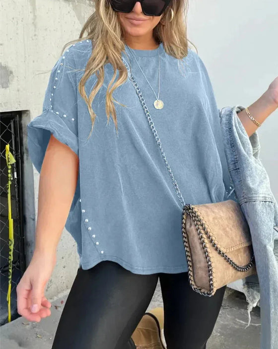 Stefanie - OVERSIZED T-SHIRT MET STUDS