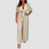 Danique | Effen geplooide jumpsuit voor dames