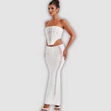  Anel | Gebreide Witte Maxi Rok