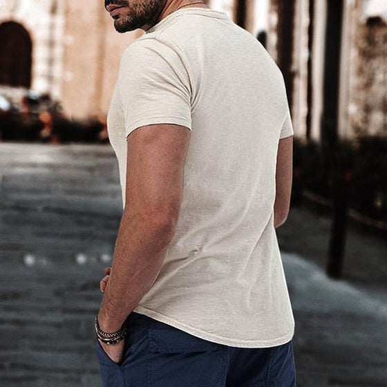 Arie | Henley t-shirt in zand