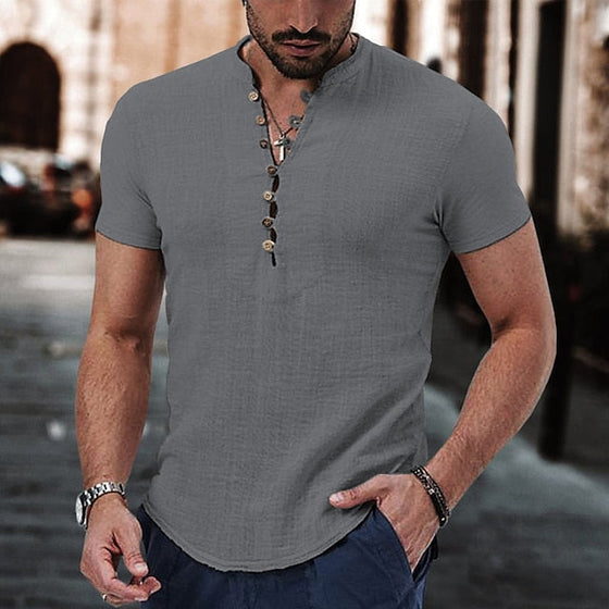 Arie | Henley t-shirt in zand