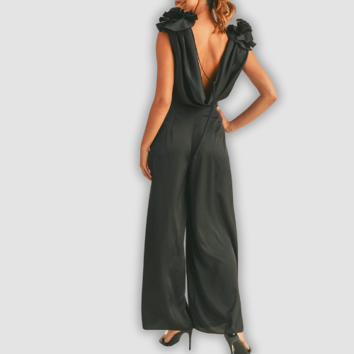 Yeske | Jumpsuit met watervalhals